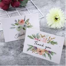 Fresh Style Thank You Card UV Printing Invitation Card Customized Wholesale